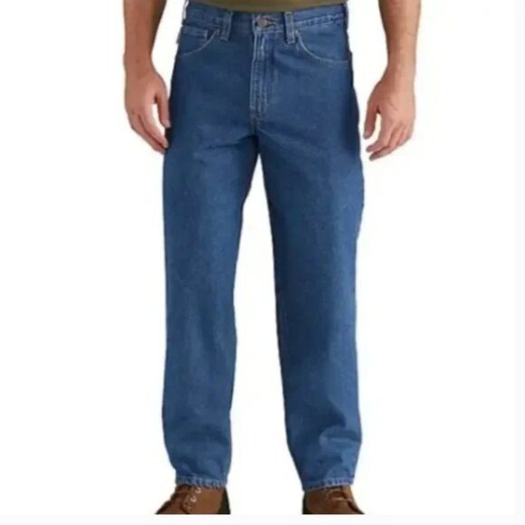 Carhartt Men's Cotton Relaxed‎ Fit Heavyweight 5-Pocket Tapered Jeans Size 36 - Picture 1 of 9